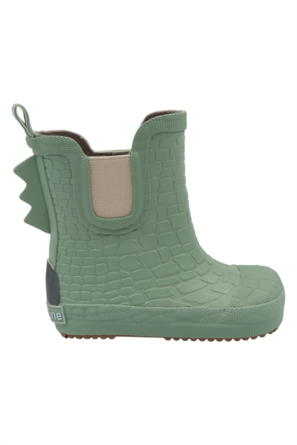 Gummistøvle Mikk-Line Wellies Short 3D Dino - Green Milieu